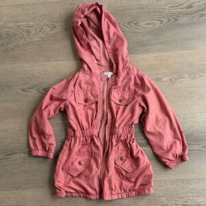 Girls Hooded Utility Jacket - Rose Pink